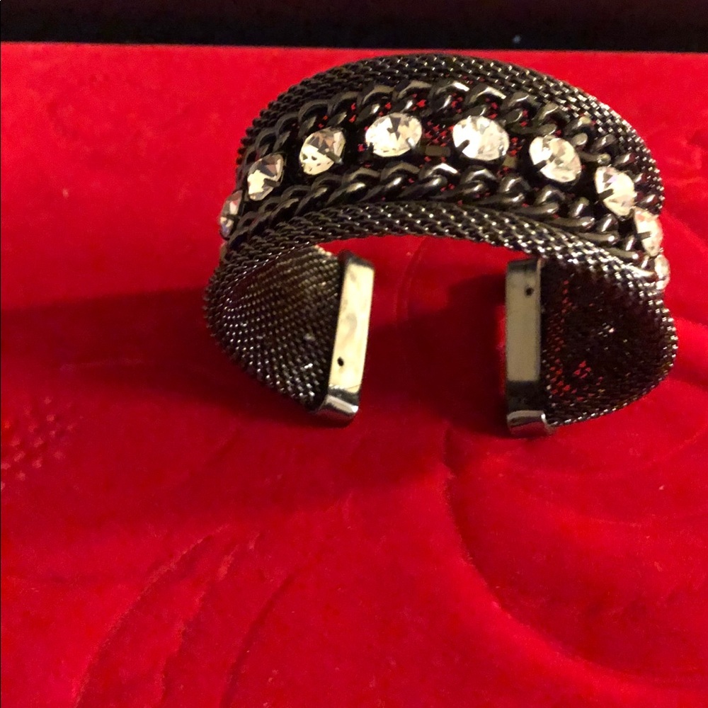 Black Studded Flexable Bracelet